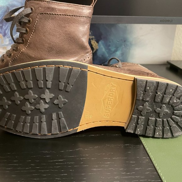 Superdry Brad Brogue Stamford Boots Sz 12 - Picture 4 of 7